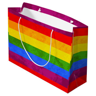 Bolsa De Regalo Grande Papel de regalo Vibrante Arcoíris Orgullo
