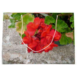 Bolsa De Regalo Grande papel de seda de flor roja