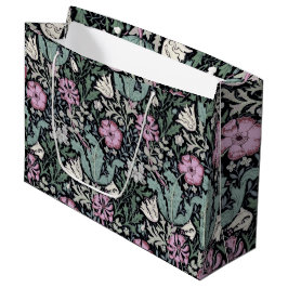 Bolsa De Regalo Grande Papel pintado botánico victoriano de amapola de Wi