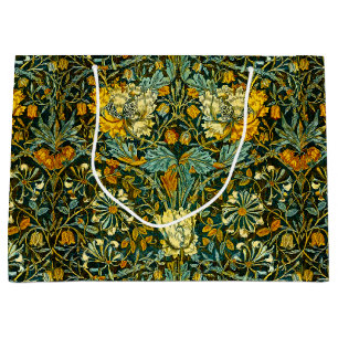 Bolsa De Regalo Grande Papel pintado floral de madreselva Gold de William