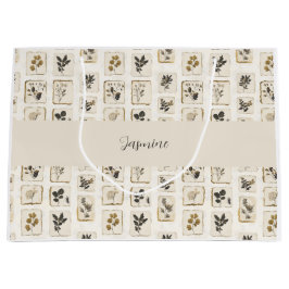 Bolsa De Regalo Grande Papel tisú de hierbas botánicas personalizadas