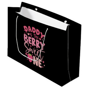 Bolsa De Regalo Grande Papi de la fresa dulce cumpleaños