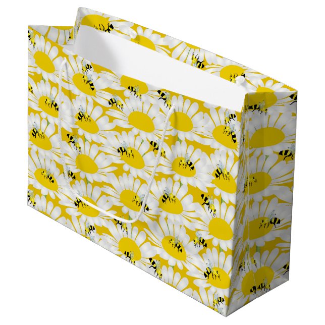 Bolsa de regalo grande para abejas con flores - Fo (Angulo Anverso)