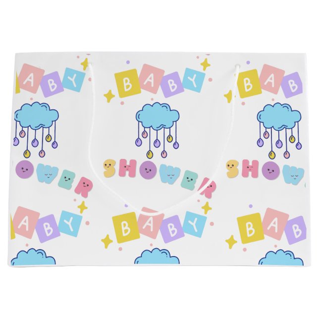 Bolsa de regalo grande para baby shower (Anverso)