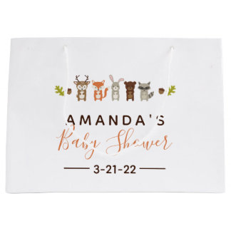 Bolsa de regalo grande para Baby Shower Woodland