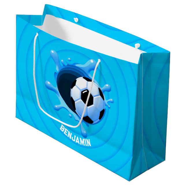 Bolsa de regalo grande para bolas de fútbol person (Angulo Anverso)