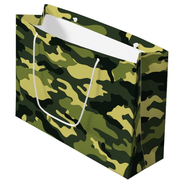 Bolsa de regalo grande para camuflaje verde (Angulo Anverso)