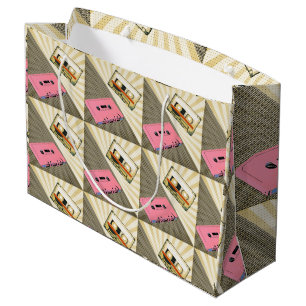 Bolsa de regalo grande para cassettes de arte pop