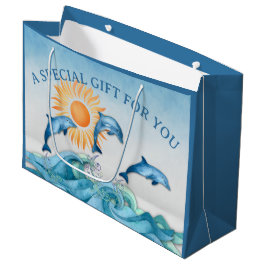 Bolsa de regalo grande para delfines personalizada