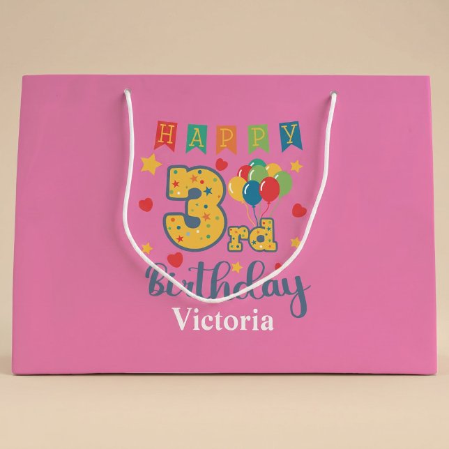 Bolsa de regalo grande para el 3er cumpleaños (Subido por el creador)
