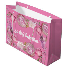 Bolsa De Regalo Grande Para Ella Sea Mi Valentino Romántico Rosa Lilac Ro
