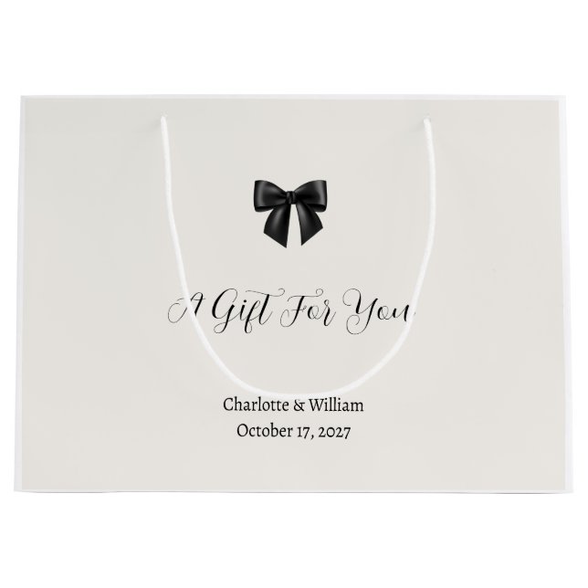 Bolsa de regalo grande para favores de boda con la (Anverso)