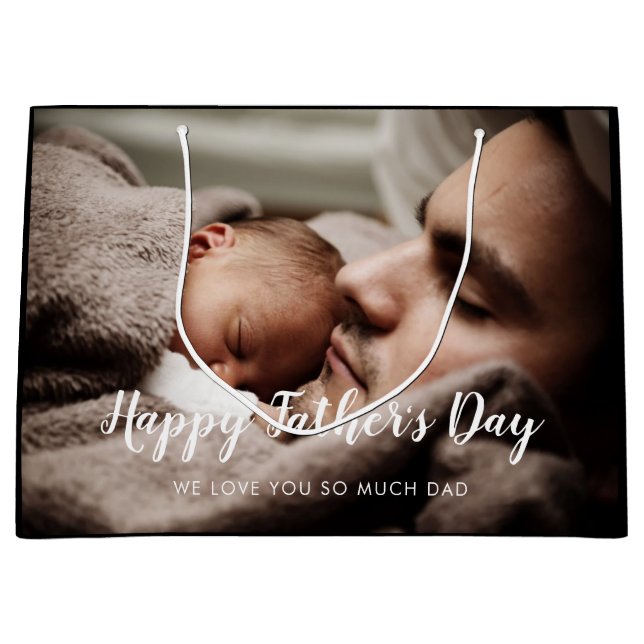 Bolsa de regalo grande para foto del Día del perso (Anverso)