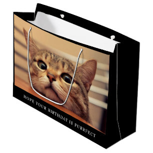 Bolsa de regalo grande para gato lindo