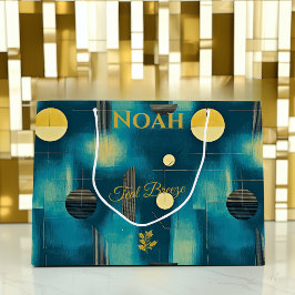 Bolsa de regalo grande para la brisa verde azulada