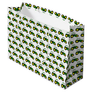 Bolsa de regalo grande para los tractores verdes