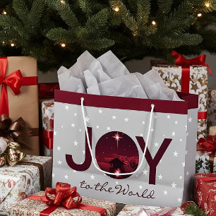 Bolsa de regalo grande para nacimiento "Joy to the