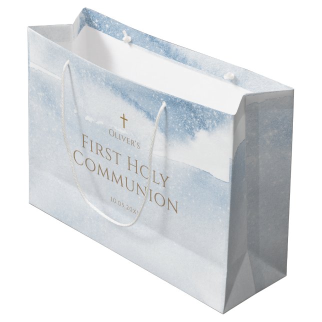 Bolsa de regalo grande para primera comunión de ni (Angulo Anverso)