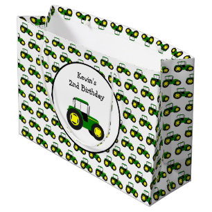 Bolsa de regalo grande para tractores verdes perso
