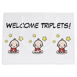 Bolsa De Regalo Grande Para Trillizos, Papel De En