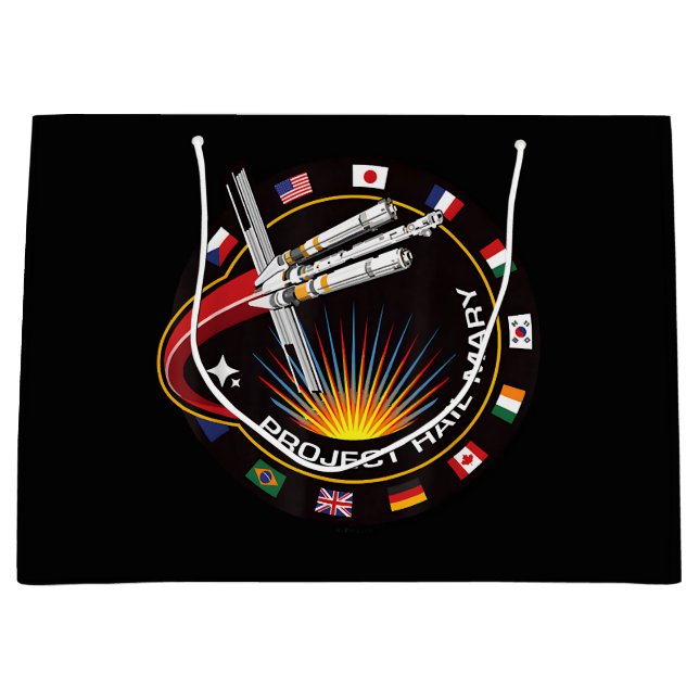 Bolsa De Regalo Grande Parche de misión espacial (Anverso)