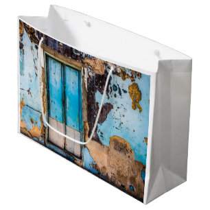 Bolsa De Regalo Grande Pared azul y puerta