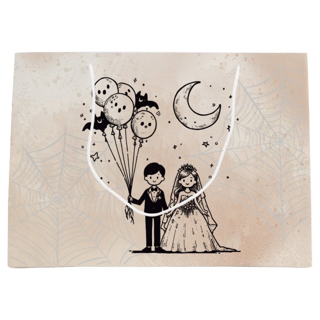 Bolsa De Regalo Grande Pareja pequeña y fantasmal (Anverso)