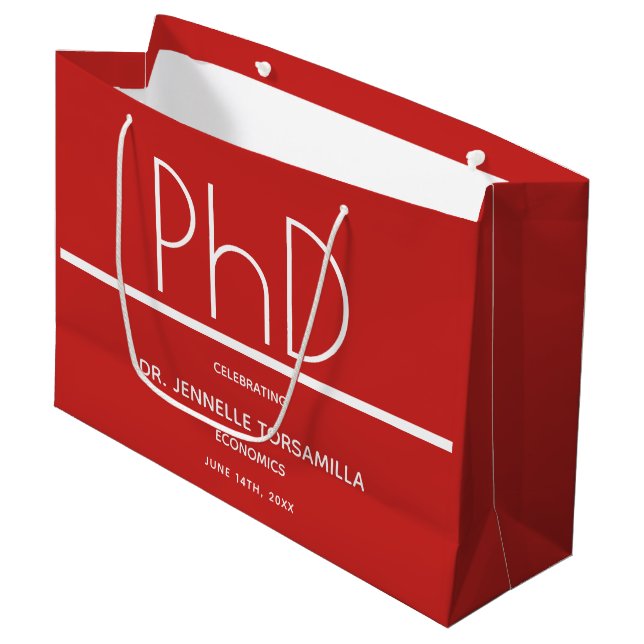 Bolsa De Regalo Grande Partido de Graduación de Doctorado (Angulo Anverso)
