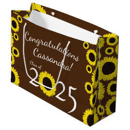 Bolsa De Regalo Grande Partido de Graduación del País Sunflowers