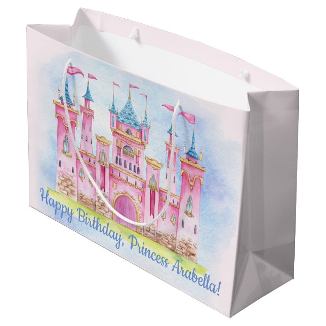 Bolsa De Regalo Grande Partido del Cumpleaños de la Princesa (Angulo reverso)