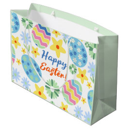 Bolsa De Regalo Grande Pascua floral