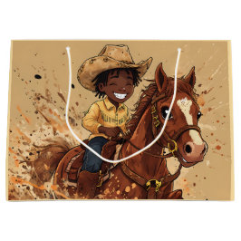 Bolsa De Regalo Grande Paseo Occidental de Dibujos Animados Vaquero Alto