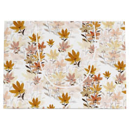 Bolsa De Regalo Grande Pastel Boho Mustard Flores salvajes amarillas