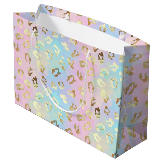 Bolsa De Regalo Grande Pastel Colors Leopard Skin Bandana (Angulo reverso)