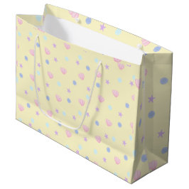 Bolsa De Regalo Grande Pastel de conchas y perlas en chile amarillo