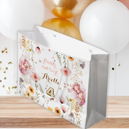 Bolsa De Regalo Grande Pastel Fairy floral garden tea fiesta cumpleaños