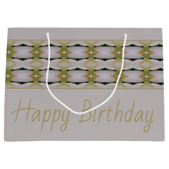 Bolsa De Regalo Grande Pastel Mauve Con Patrón Moderno (Anverso)