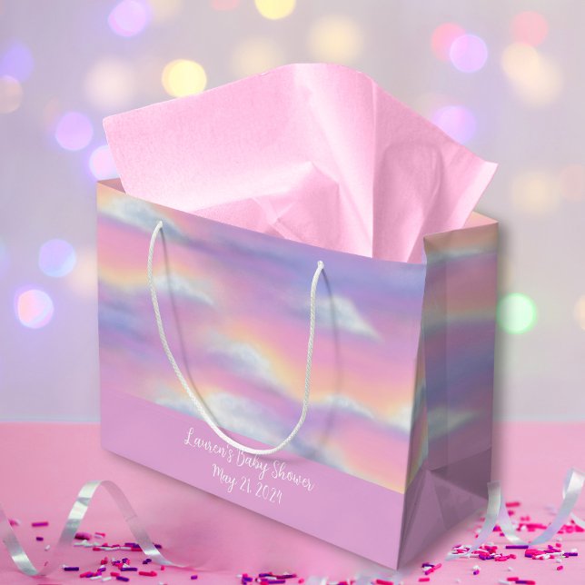 Bolsa De Regalo Grande Pastel Rainbow Sky Baby Shower (Subido por el creador)