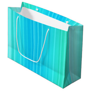 Bolsa De Regalo Grande Pastel Resumen Rayos verdes turquesas