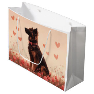 Bolsa De Regalo Grande Pastor de Anatolia con Rosas - Día de San Valentín