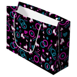 Bolsa De Regalo Grande Patinaje de rodillos brillantes Neon