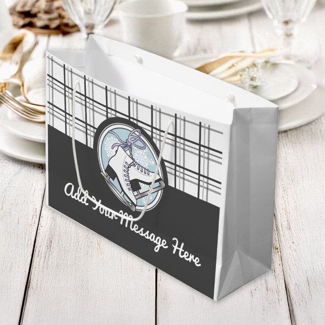 Bolsa De Regalo Grande Patinaje moderno sobre hielo en Tartán (Subido por el creador)