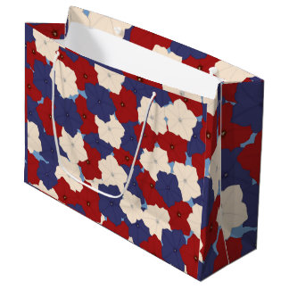 Bolsa De Regalo Grande Patriotic Petunias Large Gift Bag