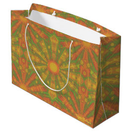 Bolsa De Regalo Grande Patrón abstracto "Sunshine" en naranja y amarillo