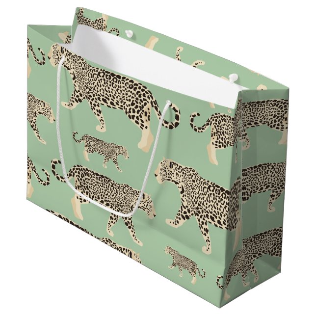 Bolsa De Regalo Grande Patrón animal Jaguar de la jungla (Angulo Anverso)