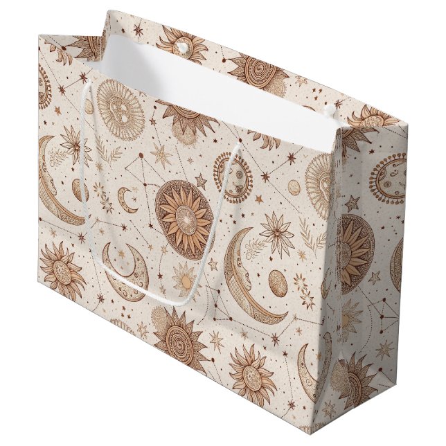 Bolsa De Regalo Grande Patrón Botánico Celestial (2) (Angulo Anverso)