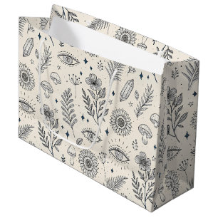 Bolsa De Regalo Grande Patrón Botánico Celestial (4)