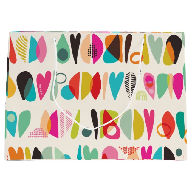 Bolsa De Regalo Grande Patrón colorido brillante y brillante (Anverso)