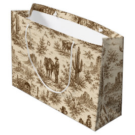 Bolsa De Regalo Grande Patrón continuo de toile del desierto occidental v