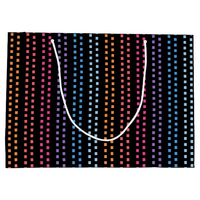 Bolsa De Regalo Grande Patrón cuadrado multicolor (Reverso)